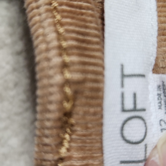 Loft Palmer Wide Leg Pants in Brushed Corduroy Cashew Crunch - 12 - Picture 5 of 10